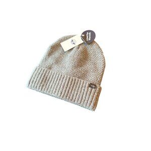 NEW Dockers Mens Heathered Gray Knit Beanie With Fleece Lining